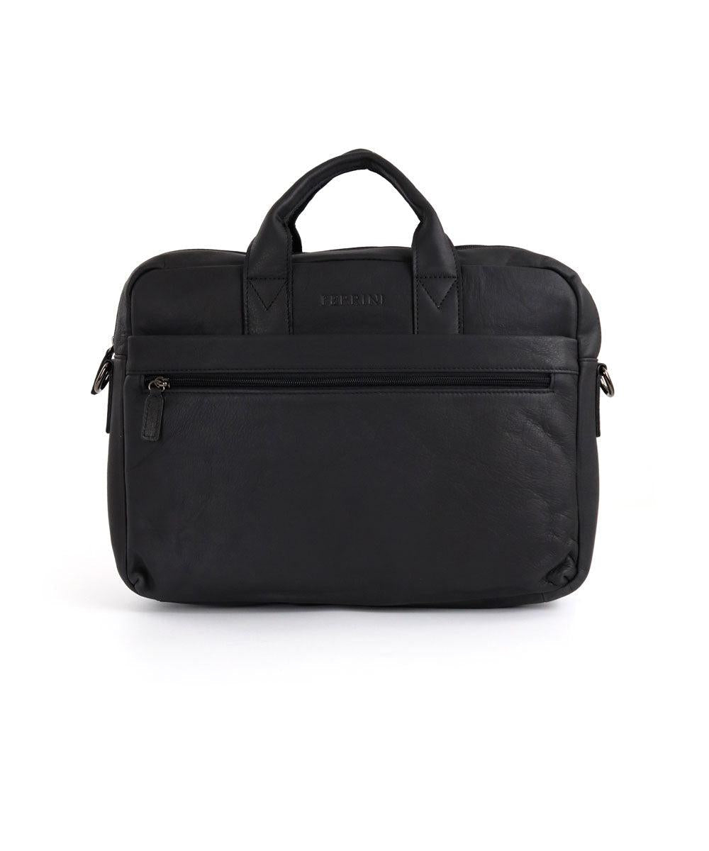 FERRINI תיק עסקים מעור משומן איטלקי בשחור - תיק התיקיםFERRINIתיקים