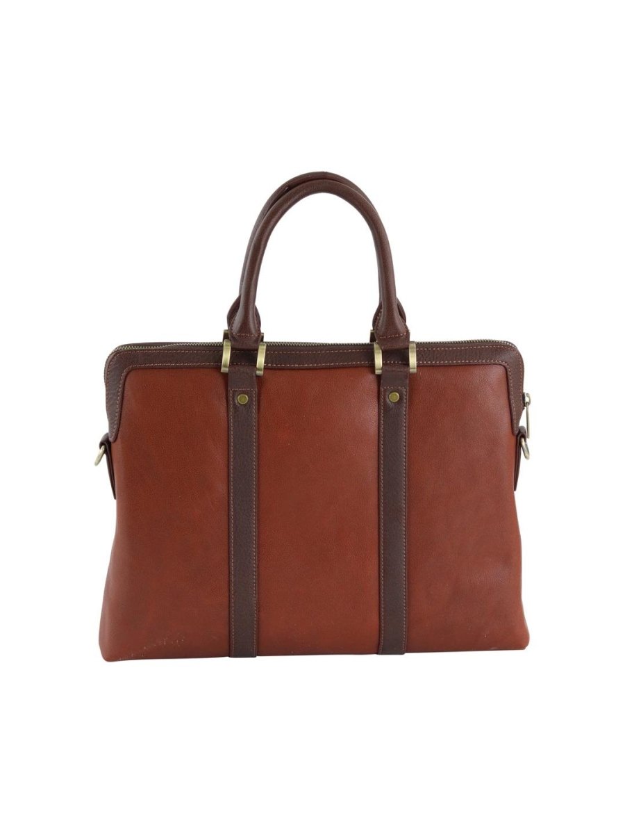 FERRINI תיק עסקים יוניסקס מעור איטלקי בחום - תיק התיקיםFERRINIתיקים