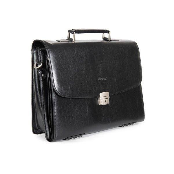 FERRINI תיק עסקים דמוי עור איכותי בשחור - תיק התיקיםFERRINIתיקים