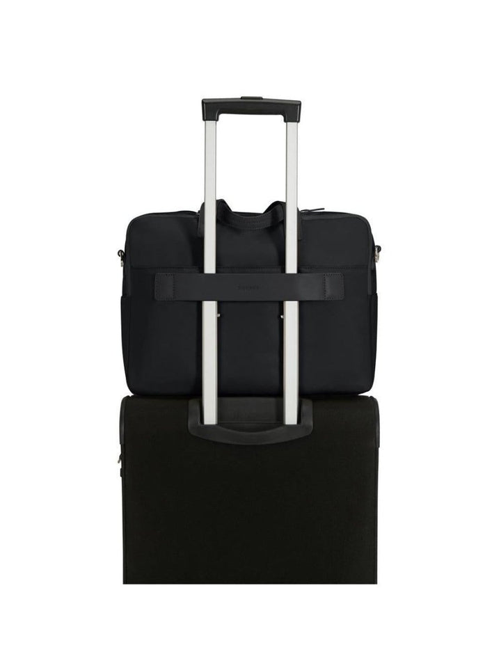 Samsonite Eco Wave 15.6 תיק עבודה לנשים סמסונייט 2 תאים מחשב בשחור - תיק התיקיםSamsoniteתיקים