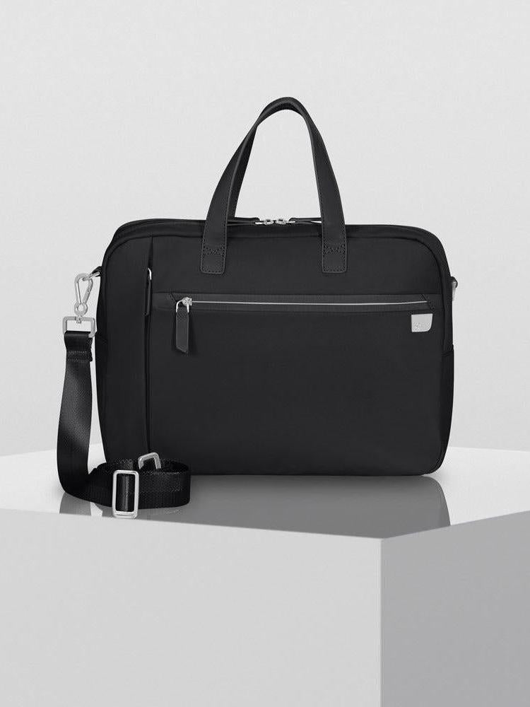 Samsonite Eco Wave 15.6 תיק עבודה לנשים סמסונייט 2 תאים מחשב בשחור - תיק התיקיםSamsoniteתיקים