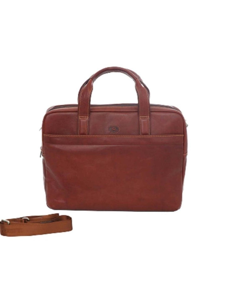 TONY PEROTTI תיק עסקים מעור 2 ידיות תא אחד ורצועה Chiaro - תיק התיקיםTONY PEROTTIתיקי צד לגבר