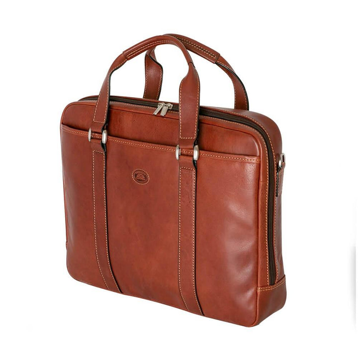 TONY PEROTTI תיק עסקים קלאסי מעור לגבר 2 ידיות חום - תיק התיקיםTONY PEROTTIתיקי עסקים