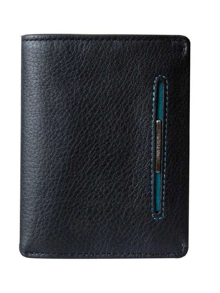 TONY PEROTTI ארנק ספר קטן מעור לגבר עם 3 חלונות שקופים elia שחור - תיק התיקיםTONY PEROTTIגברים
