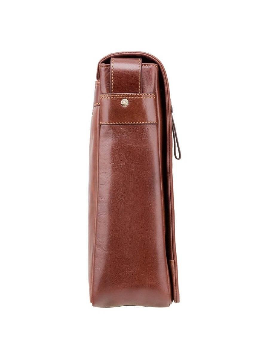 VISCONTI תיק מסנג'ר וינטג' ללפטופ עד 15 אינץ' דגם Enzo בחום בהיר - תיק התיקיםVISCONTIגברים