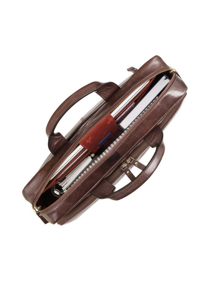 VISCONTI תיק עסקים 15 אינצ' דגם HUGO MERLIN מעור (2 צבעים) - תיק התיקיםVISCONTIתיקי עסקים