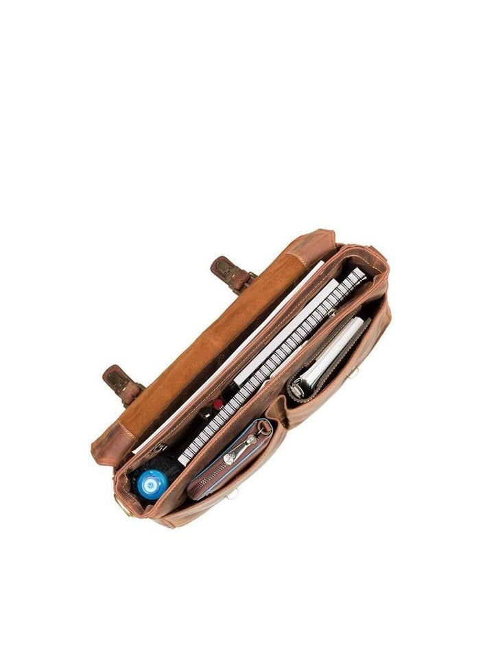 VISCONTI תיק עסקים אלגנטי מעור משומן דגם ברלין (2 צבעים) - תיק התיקיםVISCONTIתיקי צד לגבר