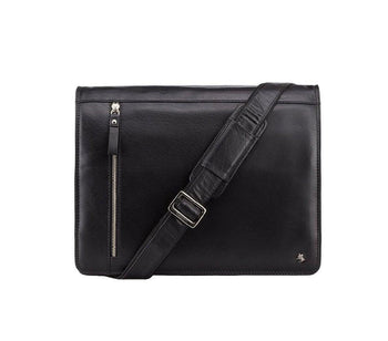 VISCONTI תיק צד עור מסנג'ר קלאסי דגם Carter ׁ - תיק התיקיםVISCONTIגברים