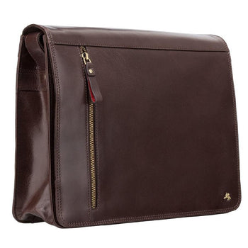 VISCONTI תיק צד עור מסנג'ר קלאסי דגם Carter ׁ - תיק התיקיםVISCONTIגברים