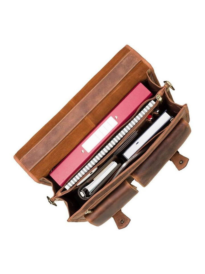 VISCONTI תיק עסקים גדול עם תאים מרובים מדגם HULK מעור - תיק התיקיםVISCONTIגברים