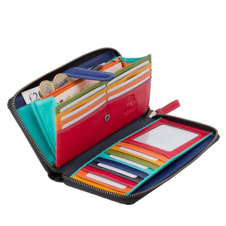 VISCONTI ארנק גדול עם רצועת סגירה צבעים מדגם Iris מבחר צבעים - תיק התיקיםVISCONTIנשים